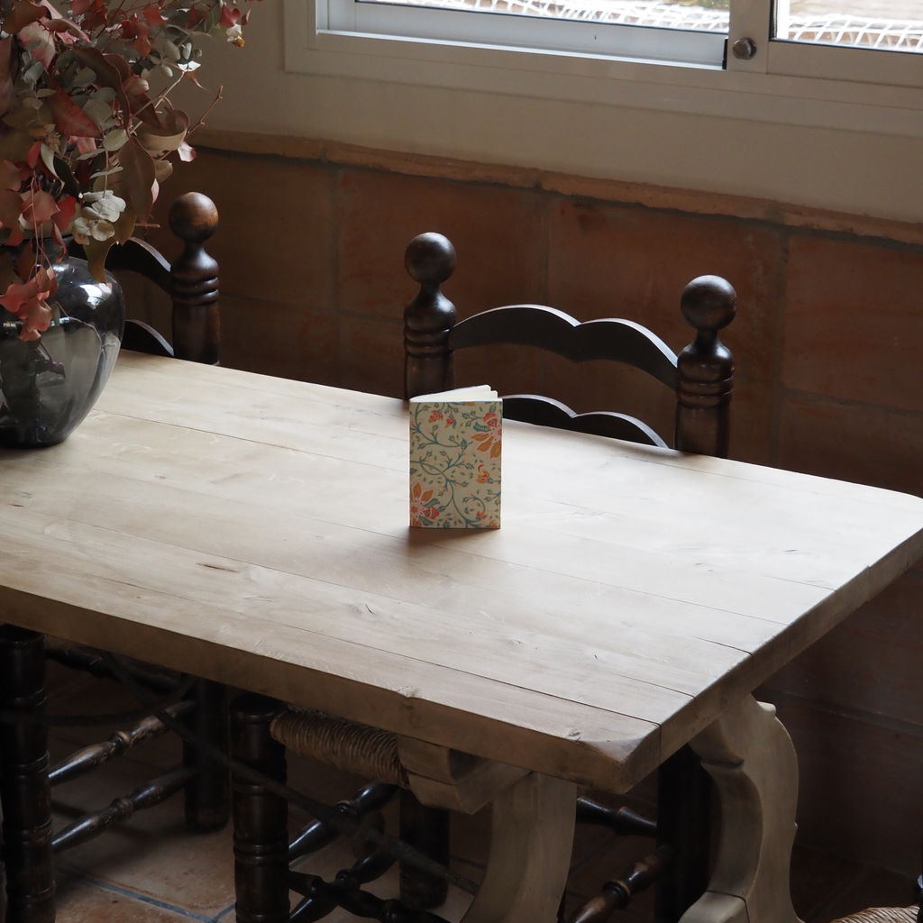 Floretes · Notebook with handmade cotton paper cover
