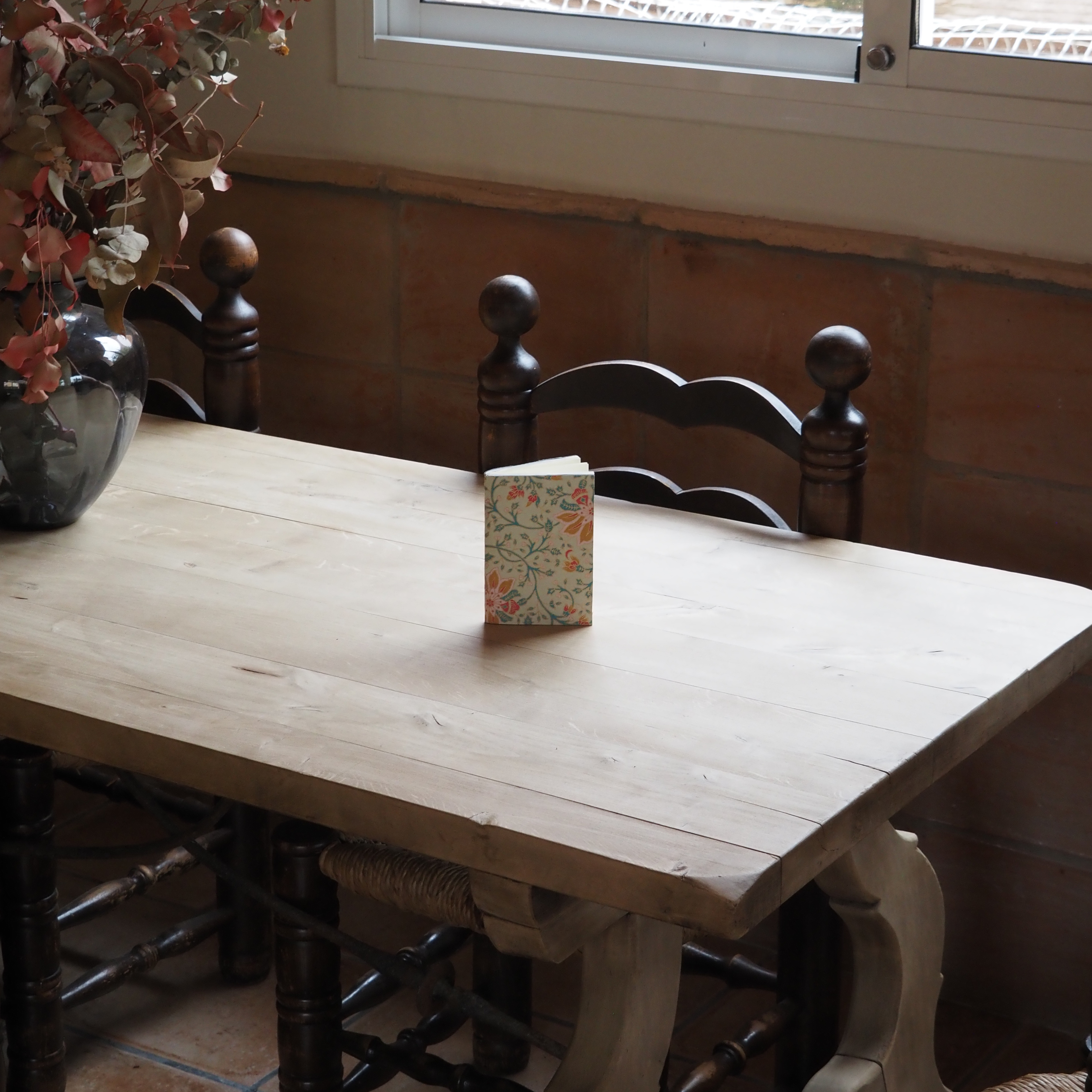 Floretes · Notebook with handmade cotton paper cover
